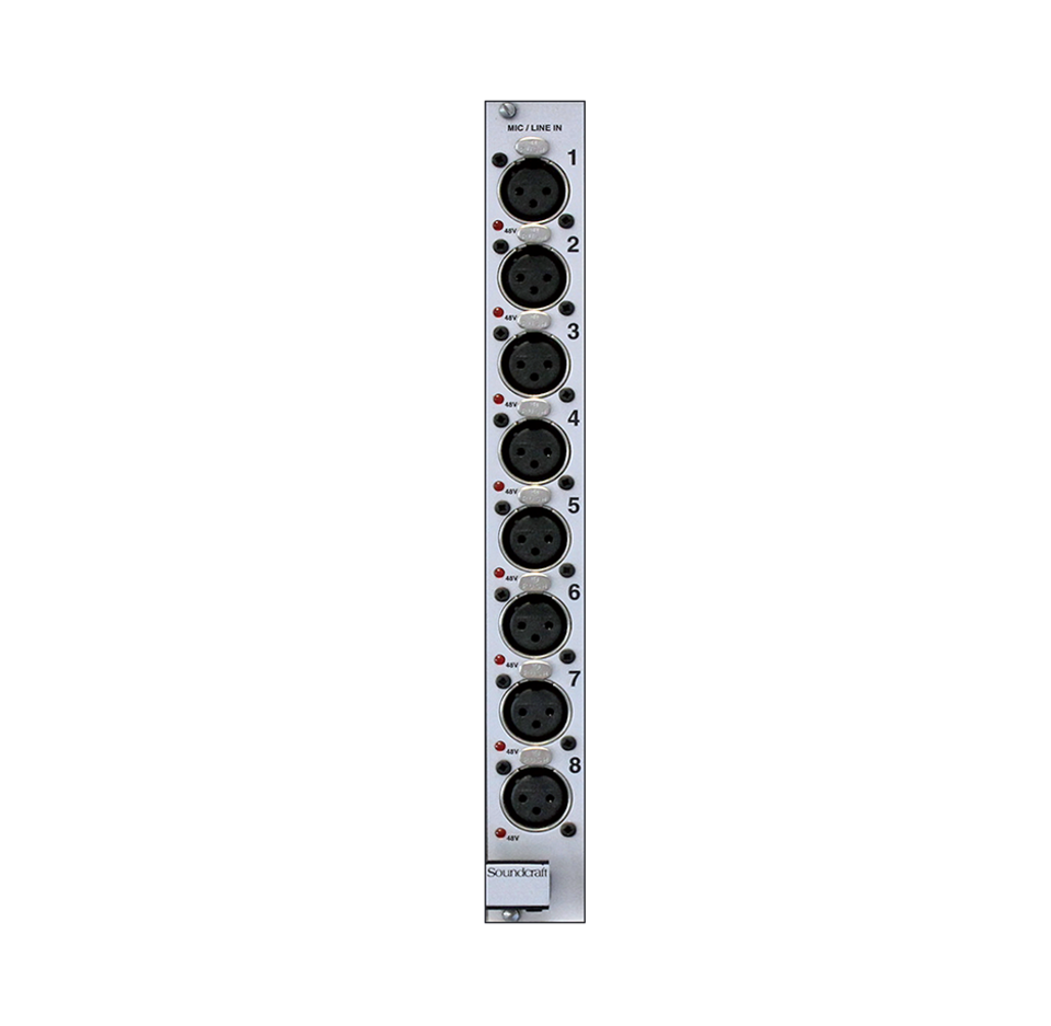 MIC IN (x8) CARD - Vi Option Cards